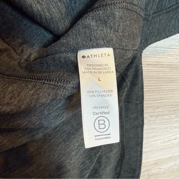 Athleta Uptempo Long Sleeve Top – Heathered Charcoal – Size L - Picture 2 of 5
